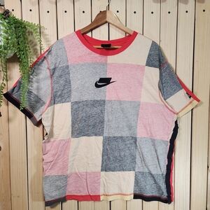 Nike T-Shirt Checkered Block Color